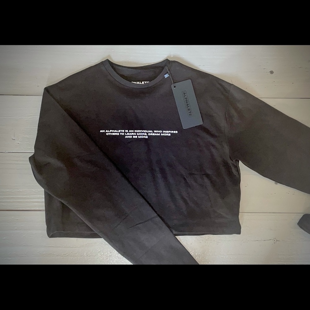 Small Alphalete long sleeve crop top